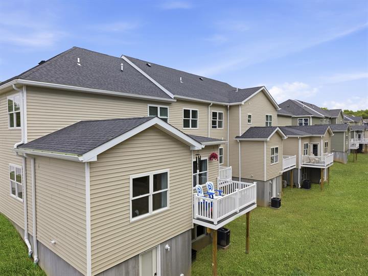 Rear of the townhomes with private decks