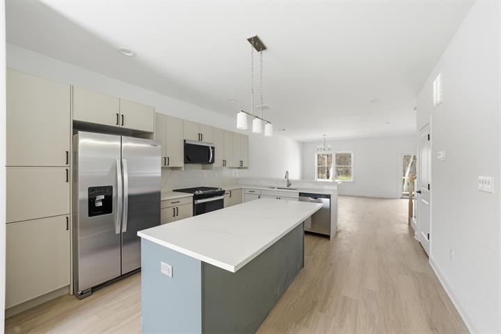 Kitchen with contrasting island