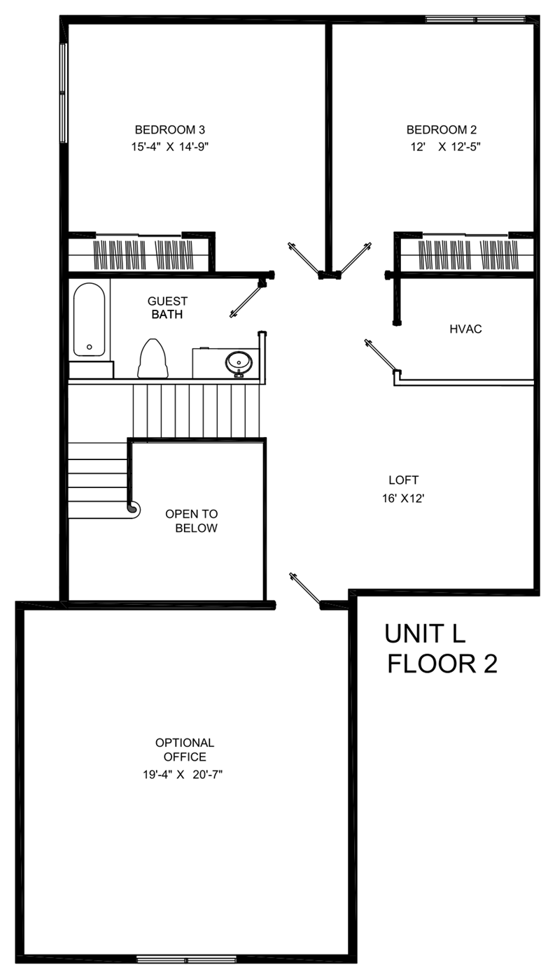 Augusta second floor plan